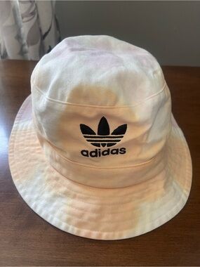 adidas Pastel Tie-Dye Bucket Hat with Black Trefoil